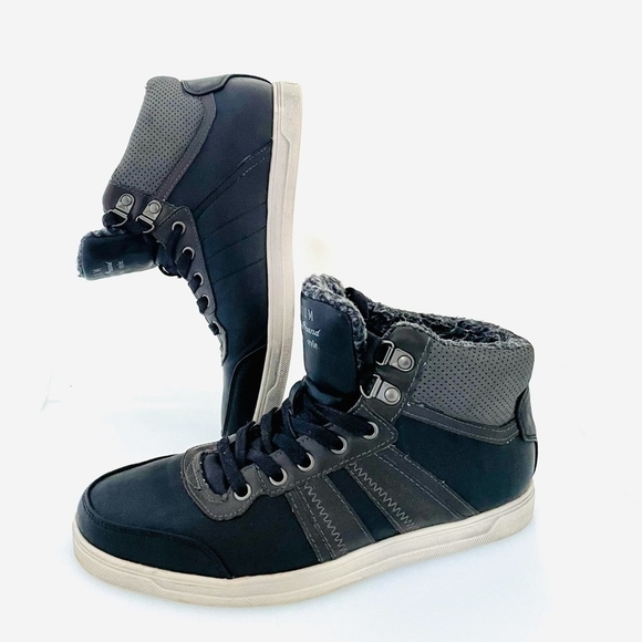 PLATO Men’s Leather High Top Sneakers Boots Winter Lace-Up EUR 41 US 7.5 - Picture 4 of 6